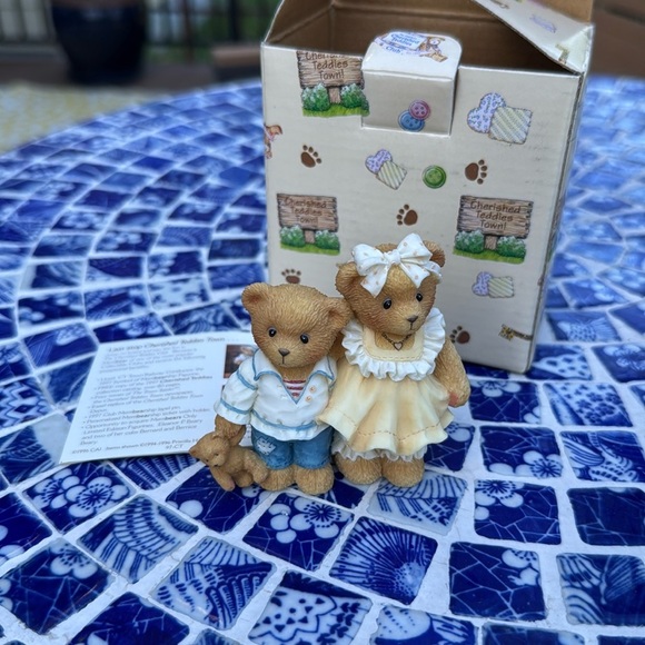 Vintage Cherished Teddies 1996 Bernard &  Bernice Reg #CT 972 - Picture 1 of 6
